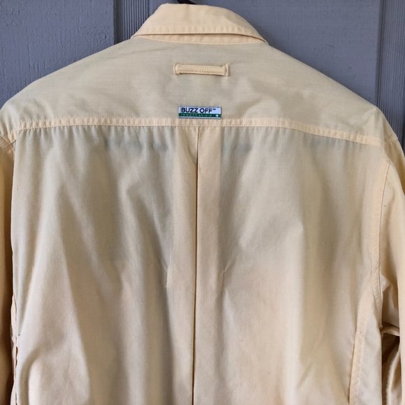 Exfficio Buzz Off Insect Shield Yellow Hiking Fishing Shirt Medium - Picture 5 of 5